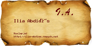 Ilia Abdiás névjegykártya